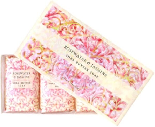 Greenwich Bay Trading Co. Shea Butter Soap, 12.9 Ounce, Rosewater & Jasmine, 3 Pack
